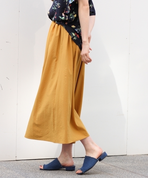 GLOBAL WORK（グローバルワーク）の「ギャザーマキシスカーチョ/758061（その他パンツ・レディース・ブルー/ピンク/ダークブルー/イエロー/ブラック/ベージュ/ライトグレー/ホワイト・FREE）」の8枚目の写真