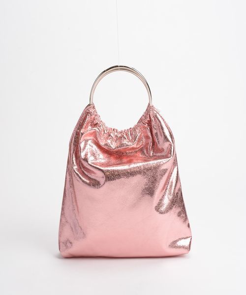 CONTROL FREAK / CTFK（コントロールフリーク）の「メタリックハンドルバッグ（ハンドバッグ・レディース・ブラック/ピンク/シルバー/ゴールド/ボルドー・FREE）」の3枚目の写真