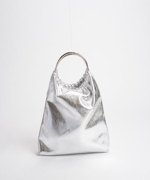 CONTROL FREAK / CTFK（コントロールフリーク）の「メタリックハンドルバッグ（ハンドバッグ・レディース・ブラック/ピンク/シルバー/ゴールド/ボルドー・FREE）」の4枚目の写真