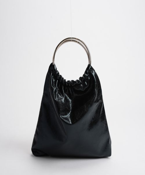 CONTROL FREAK / CTFK（コントロールフリーク）の「メタリックハンドルバッグ（ハンドバッグ・レディース・ブラック/ピンク/シルバー/ゴールド/ボルドー・FREE）」の2枚目の写真