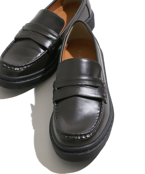 WEGO（ウィゴー）の「WEGO/コインローファー（ローファー・メンズ・ブラック/ブラウン・LARGE/MEDIUM/SMALL）」の4枚目の写真