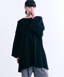 MERLOT | 部分チュールプルオーバー1218(Tシャツ/カットソー)