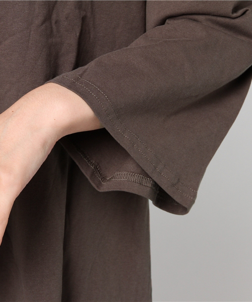 MERLOT（メルロー）の「部分チュールプルオーバー1218（Tシャツ/カットソー・レディース・オフホワイト/ブラウン/ブラック/マスタード・FREE）」の11枚目の写真