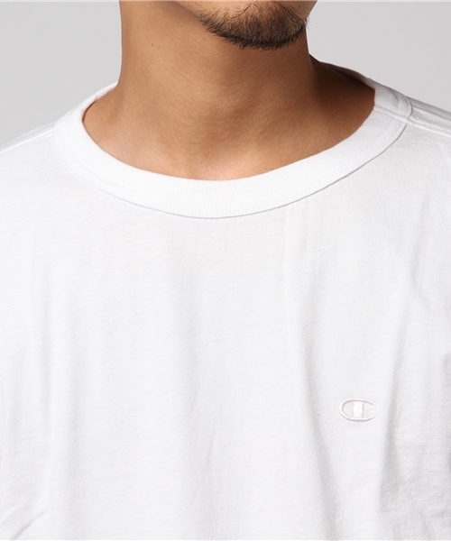 Champion(チャンピオン)の「スクリプトロゴビッグTシャツ(Tシャツ/カットソー・メンズ・ネイビー/ホワイト/ブラック・X-LARGE/SMALL/LARGE/MEDIUM)」の10枚目の写真