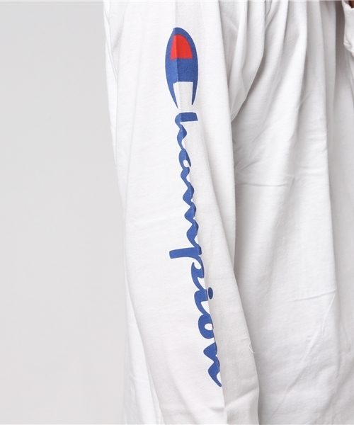 Champion(チャンピオン)の「スクリプトロゴビッグTシャツ(Tシャツ/カットソー・メンズ・ネイビー/ホワイト/ブラック・X-LARGE/SMALL/LARGE/MEDIUM)」の7枚目の写真
