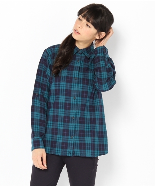 CIAOPANIC TYPY（チャオパニックティピー）の「コットンチェックカシュクールシャツ（シャツ/ブラウス・レディース・レッド/ブルー・FREE）」の2枚目の写真