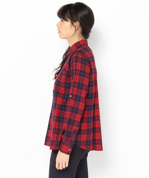 CIAOPANIC TYPY（チャオパニックティピー）の「コットンチェックカシュクールシャツ（シャツ/ブラウス・レディース・レッド/ブルー・FREE）」の3枚目の写真
