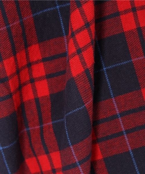 CIAOPANIC TYPY（チャオパニックティピー）の「コットンチェックカシュクールシャツ（シャツ/ブラウス・レディース・レッド/ブルー・FREE）」の10枚目の写真
