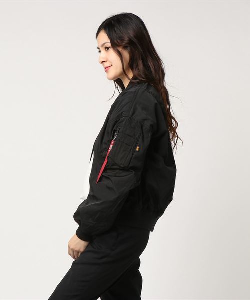 Alpha Industries(アルファインダストリーズ)の「【ALPHA】DROP L-2B(MA-1・レディース・ブラック/ピンク/アーミー/ネイビー・LARGE/MEDIUM)」の5枚目の写真