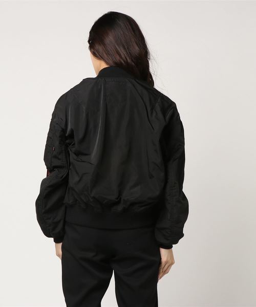 Alpha Industries(アルファインダストリーズ)の「【ALPHA】DROP L-2B(MA-1・レディース・ブラック/ピンク/アーミー/ネイビー・LARGE/MEDIUM)」の6枚目の写真