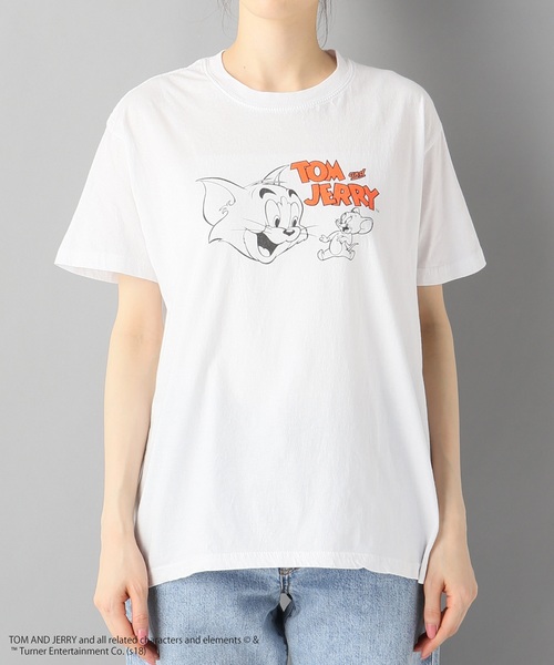 SLOBE citron.（スローブシトロン）の「SLOBE citron.×GOOD ROCK SPEED 別注トム＆ジェリーTシャツ◆（Tシャツ/カットソー・レディース・ホワイト・FREE）」の2枚目の写真