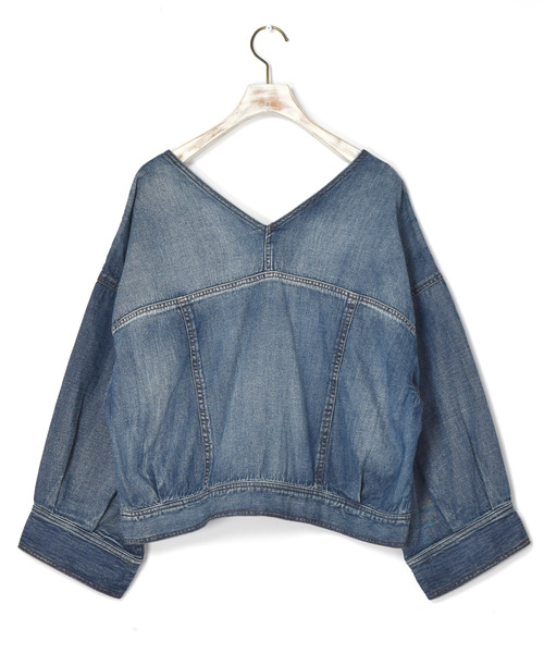 w closet（ダブルクローゼット）の「VネックデニムGジャン（デニム