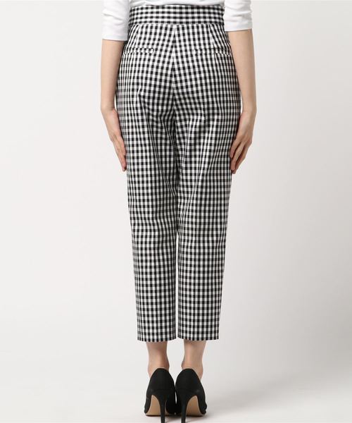 NOLLEY’S（ノーリーズ）の「ギンガムストレッチクロップドパンツ[CLASSY/With掲載]（その他パンツ・レディース・ブラック系その他・34/36/38）」の3枚目の写真
