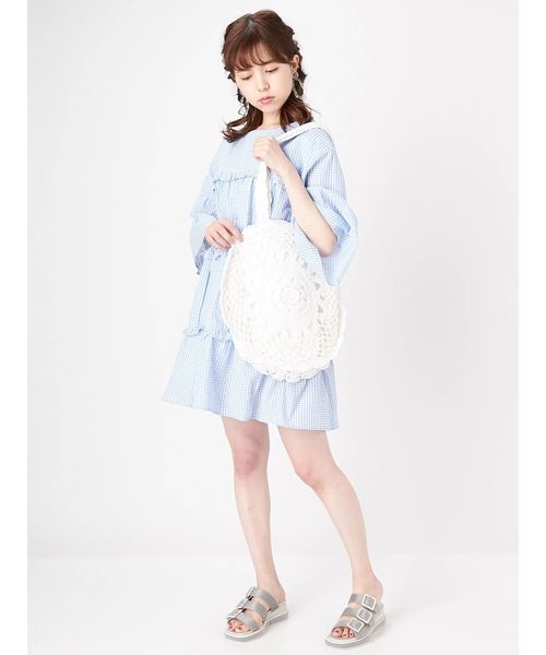 merry jenny（メリージェニー）の「クロシェトートbag（トートバッグ・レディース・オフホワイト/ブラック・FREE）」の7枚目の写真