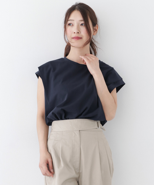 ITEMS URBANRESEARCH(アイテムズ アーバンリサーチ)の「ドルマンプルオーバー(Tシャツ/カットソー・レディース・カーキ/イエロー/オフホワイト/ネイビー・FREE)」の5枚目の写真