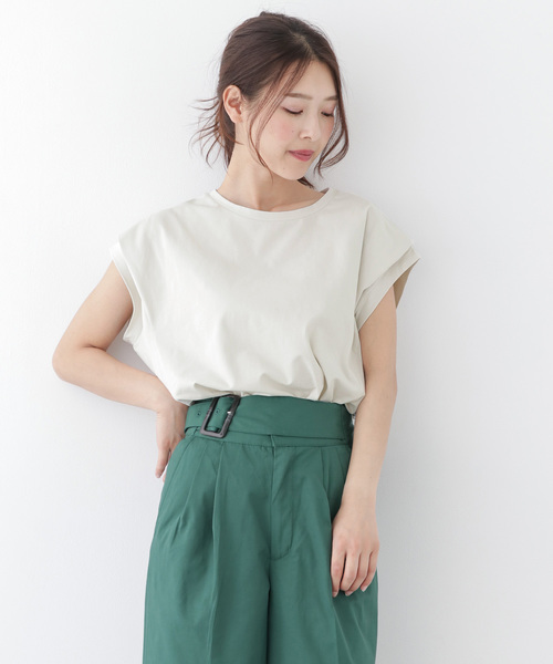 ITEMS URBANRESEARCH(アイテムズ アーバンリサーチ)の「ドルマンプルオーバー(Tシャツ/カットソー・レディース・カーキ/イエロー/オフホワイト/ネイビー・FREE)」の7枚目の写真