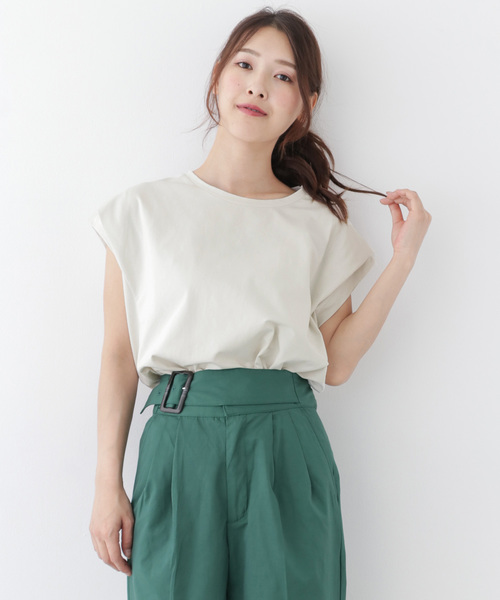 ITEMS URBANRESEARCH(アイテムズ アーバンリサーチ)の「ドルマンプルオーバー(Tシャツ/カットソー・レディース・カーキ/イエロー/オフホワイト/ネイビー・FREE)」の8枚目の写真