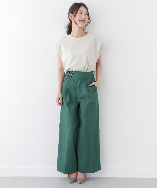 ITEMS URBANRESEARCH(アイテムズ アーバンリサーチ)の「ドルマンプルオーバー(Tシャツ/カットソー・レディース・カーキ/イエロー/オフホワイト/ネイビー・FREE)」の9枚目の写真