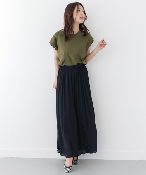 ITEMS URBANRESEARCH(アイテムズ アーバンリサーチ)の「ドルマンプルオーバー(Tシャツ/カットソー・レディース・カーキ/イエロー/オフホワイト/ネイビー・FREE)」の11枚目の写真