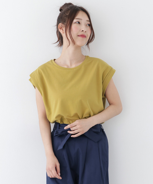 ITEMS URBANRESEARCH(アイテムズ アーバンリサーチ)の「ドルマンプルオーバー(Tシャツ/カットソー・レディース・カーキ/イエロー/オフホワイト/ネイビー・FREE)」の12枚目の写真