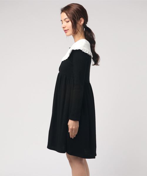MILK:ミルクの黒のレースワンピース MILK（ミルク）の「リーフ ドレス（ワンピース）」 - WEAR