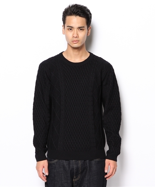 SHIPS（シップス）の「SC: クルーネック ランダム/アランニット■（ニット/セーター・メンズ・ホワイト/ネイビー/その他/ダークブルー/レッド/ブルー・SMALL/MEDIUM/LARGE/X-LARGE）」の10枚目の写真