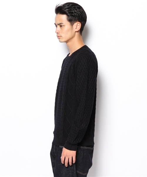 SHIPS（シップス）の「SC: クルーネック ランダム/アランニット■（ニット/セーター・メンズ・ホワイト/ネイビー/その他/ダークブルー/レッド/ブルー・SMALL/MEDIUM/LARGE/X-LARGE）」の11枚目の写真