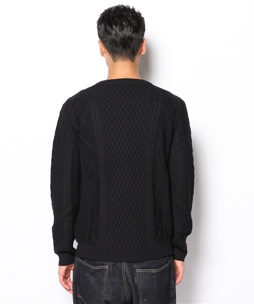 SHIPS（シップス）の「SC: クルーネック ランダム/アランニット■（ニット/セーター・メンズ・ホワイト/ネイビー/その他/ダークブルー/レッド/ブルー・SMALL/MEDIUM/LARGE/X-LARGE）」の12枚目の写真