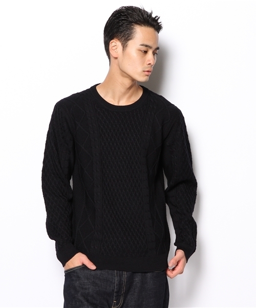 SHIPS（シップス）の「SC: クルーネック ランダム/アランニット■（ニット/セーター・メンズ・ホワイト/ネイビー/その他/ダークブルー/レッド/ブルー・SMALL/MEDIUM/LARGE/X-LARGE）」の17枚目の写真