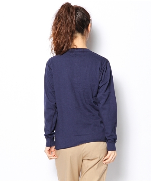 BEAMS BOY（ビームスボーイ）の「□Healthknit / ヘンリーネック ロングスリーブ（Tシャツ/カットソー・レディース・ナチュラル/ライトグレー/ブラック/ネイビー・MEDIUM）」の7枚目の写真