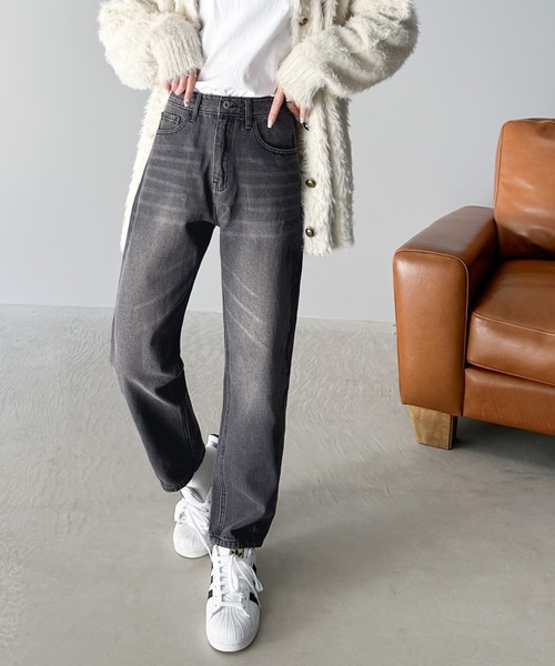 セール】ハイウエストテーパードヴィンテージジーンズデニムパンツ
