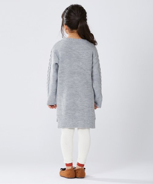 Ampersand(アンパサンド)の「ネコちゃんモチーフスパッツ 10分丈(レギンス/スパッツ・キッズ・マスタード/アイボリー/ネイビー・80/90/110/100/120/140)」の9枚目の写真