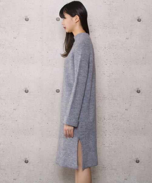 LUGG NAGG(ラグナグ)の「【Jewelobe/ ジュエローブ】シンプル ハイネック ニットワンピース(ワンピース・レディース・ホワイト/ブラック/ベージュ/グレー/ピンク・FREE)」の11枚目の写真