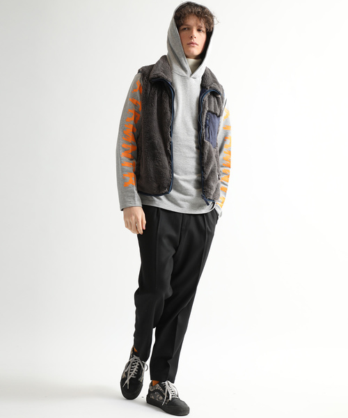 BEDWIN & THE HEARTBREAKERS(ベドウィン アンド ザ ハートブレイカーズ)の「【BEDWIN & THE HEARTBREAKERS】別注クリーミーファーベスト(ベスト・メンズ・チャコールグレー/ベージュ/グレー・1/2/3)」の7枚目の写真