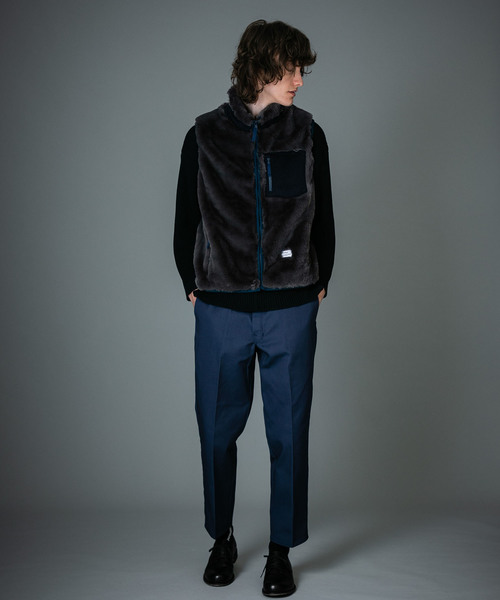 BEDWIN & THE HEARTBREAKERS(ベドウィン アンド ザ ハートブレイカーズ)の「【BEDWIN & THE HEARTBREAKERS】別注クリーミーファーベスト(ベスト・メンズ・チャコールグレー/ベージュ/グレー・1/2/3)」の18枚目の写真