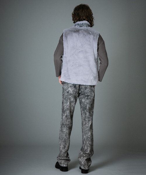 BEDWIN & THE HEARTBREAKERS(ベドウィン アンド ザ ハートブレイカーズ)の「【BEDWIN & THE HEARTBREAKERS】別注クリーミーファーベスト(ベスト・メンズ・チャコールグレー/ベージュ/グレー・1/2/3)」の15枚目の写真