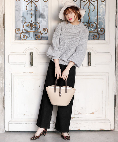 KOBE LETTUCE（コウベレタス）の「フリースボンディング裏起毛ワイドデニムパンツ＊レディース/ボトムス/ジーパン/ジーンズ[M2307]神戸レタス（デニムパンツ・レディース・ブラック/インディゴブルー/ブルー・FREE）」の17枚目の写真