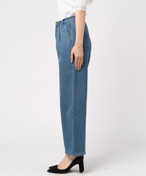 KOBE LETTUCE（コウベレタス）の「フリースボンディング裏起毛ワイドデニムパンツ＊レディース/ボトムス/ジーパン/ジーンズ[M2307]神戸レタス（デニムパンツ・レディース・ブラック/インディゴブルー/ブルー・FREE）」の5枚目の写真