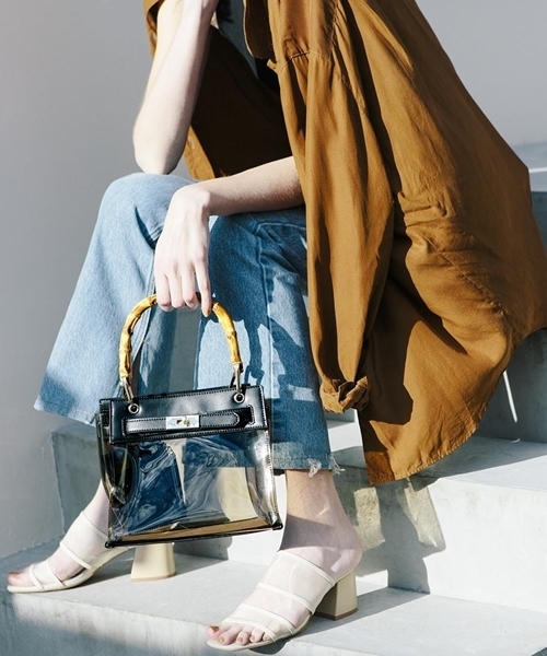 LE VERNIS（ル・ベルニ）の「クリアアーバンバッグS（ハンドバッグ・レディース・ブラック/ミント/キャメル/クリア・FREE）」の2枚目の写真