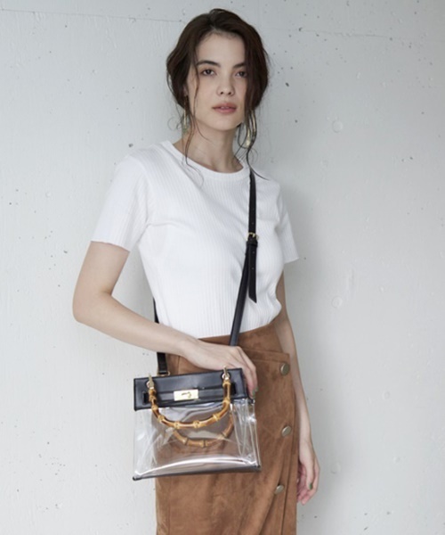 LE VERNIS（ル・ベルニ）の「クリアアーバンバッグS（ハンドバッグ・レディース・ブラック/ミント/キャメル/クリア・FREE）」の18枚目の写真