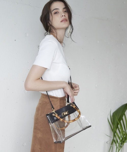 LE VERNIS（ル・ベルニ）の「クリアアーバンバッグS（ハンドバッグ・レディース・ブラック/ミント/キャメル/クリア・FREE）」の11枚目の写真