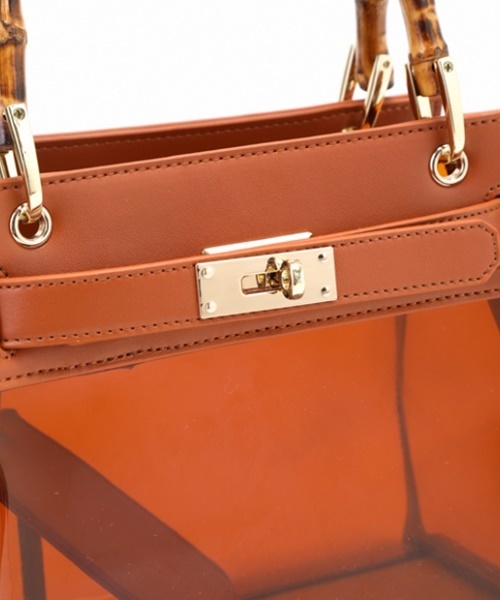 LE VERNIS（ル・ベルニ）の「クリアアーバンバッグS（ハンドバッグ・レディース・ブラック/ミント/キャメル/クリア・FREE）」の21枚目の写真