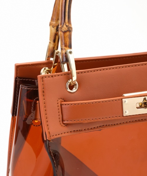 LE VERNIS（ル・ベルニ）の「クリアアーバンバッグS（ハンドバッグ・レディース・ブラック/ミント/キャメル/クリア・FREE）」の10枚目の写真