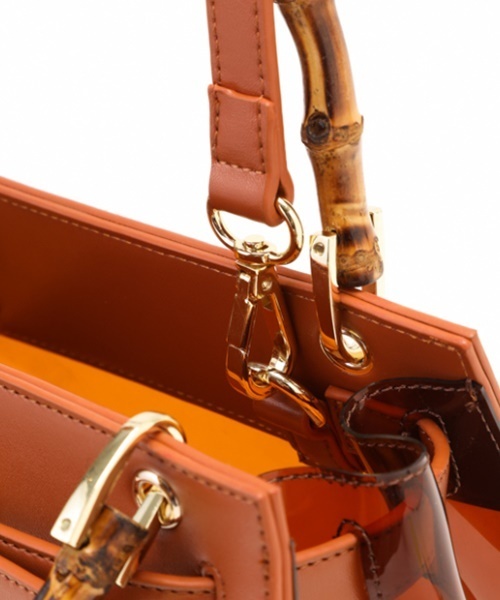 LE VERNIS（ル・ベルニ）の「クリアアーバンバッグS（ハンドバッグ・レディース・ブラック/ミント/キャメル/クリア・FREE）」の15枚目の写真