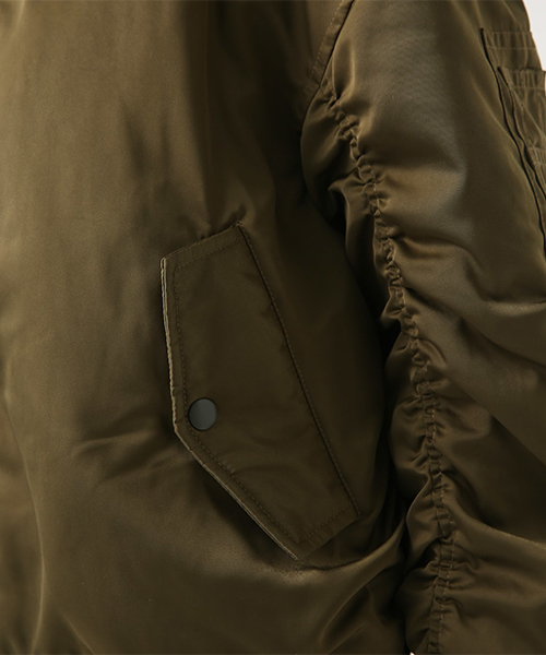 AZUL BY MOUSSY,SHIRRING MA1/シャーリングMA1ジャケット WEAR