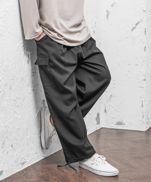 MinoriTY（マイノリティ）の「バルーンワイドカーゴパンツ（カーゴパンツ・メンズ・ブラック/カーキ/チャコール・M/L）」の2枚目の写真
