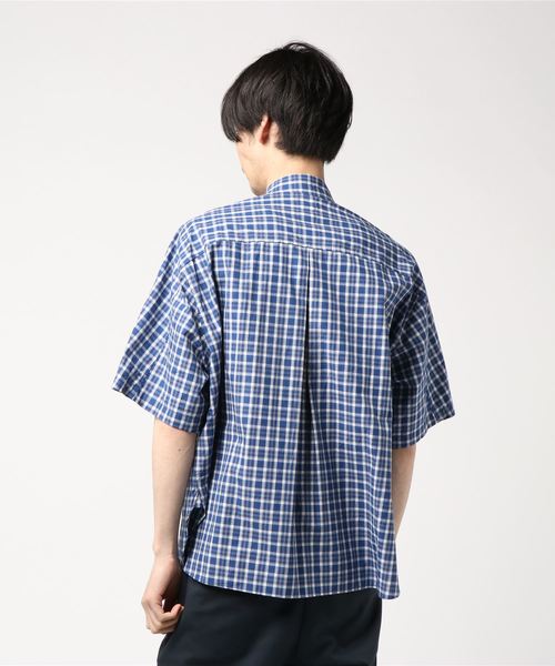 Name.(ネーム)の「【Name.】ギンガムチェックハーフスリーブシャツ / NMSH-19SS-007(シャツ/ブラウス・メンズ・オレンジ/ブルー・0/1)」の3枚目の写真