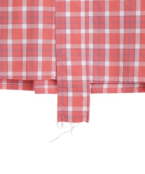 Name.(ネーム)の「【Name.】ギンガムチェックハーフスリーブシャツ / NMSH-19SS-007(シャツ/ブラウス・メンズ・オレンジ/ブルー・0/1)」の6枚目の写真