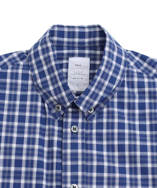 Name.(ネーム)の「【Name.】ギンガムチェックハーフスリーブシャツ / NMSH-19SS-007(シャツ/ブラウス・メンズ・オレンジ/ブルー・0/1)」の8枚目の写真