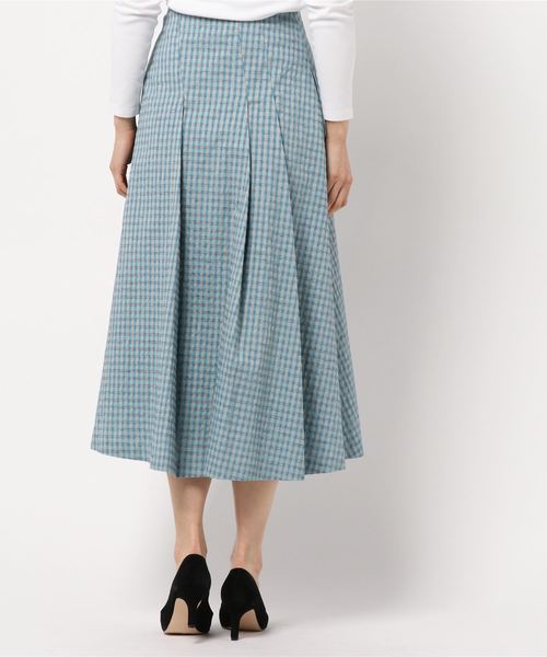 IENA（イエナ）の「ランダムタックミニチェックスカート◆（スカート・レディース・ピンク/ブルー・40/38/36/34）」の4枚目の写真